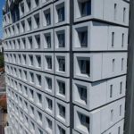 Projet de construction en coopération avec Onwell - Ville de Taichung - Hôtel Taichung Dayi - Produit : Paravent sans couture Jingmei - Côté bâtiment